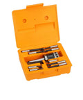 Three Piece Boring Tool Set With 2 Inch Head MT3 Shank And One Half Inch Boring Bar in orange case for precise hole drilling