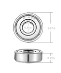 608zz Deep Groove Ball Bearing Set For Wood Band Saw Guides And Blade Thrust Bearings 8x22x7mm dimensions view