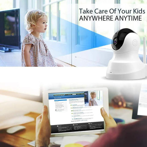 1080P Wireless Security Camera With Night Vision, 2 Way Audio, And 2.4GHz WiFi Indoor Dome Cam for remote baby monitoring setup