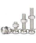 Hex Nut And Bolt Set Universal Hardware Kit PM6x16 10 Sets Pro Grade Fasteners With Smooth Burr Free Finish Deep Threads Uniform Pitch And Easy Install For DIYers And Weekend Warriors, stainless steel bolts