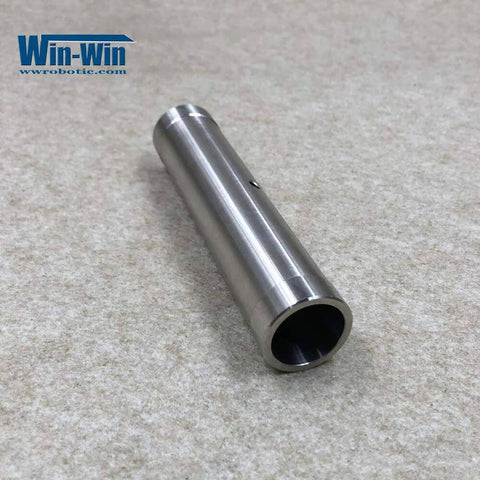 Side view of metal waterjet backup seal sleeve for intensifier pump, B-1002-2 TL-001018-1