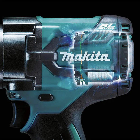 Makita XCS04Z 18V LXT Brushless Cordless Rebar Cutter With Spark Free Steel Rod Trimming Blade Tool Only showing detailed motor design.