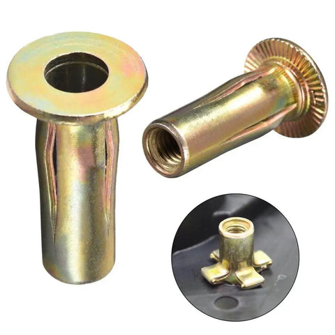 Heavy Duty Rivnut Installation Kit With Tool And 5/16-18 Rivnuts Bolts Wrench For Aluminum Steel Plastics Blind Hole Fastening Setup, steel rivnuts