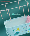 Heavy Duty Foldable Portable Bathtub For Adults With Freestanding Design Collapsible Spa Tub With 6 Brackets And Inflatable Pillow