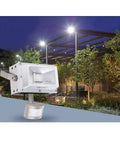JUDYSSY Home Led Floodlight,Outdoor Waterproof Lighting Garage with infrared sensor, 30W spotlight in outdoor setting.
