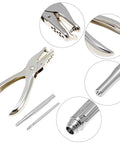 Close-up view of Stainless Steel Snap Fastener Kit, 200 Pieces With 15mm Snap Caps, Includes Hole Punch Pliers And Setting Tools for Canvas Tarps