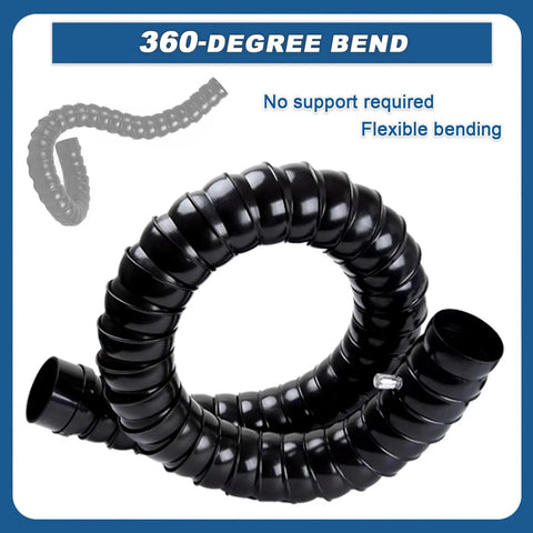Flexible black Pro Grade Solder Smoke Purifier Exhaust Pipe With 360 Degree Laser Fume Extractor, bamboo tube option visible