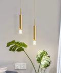 Gold Modern Mini Pendant Lights 3 Pack For Kitchen Island Bedroom And Dining Bar with 2.36 inch shades and 47 inch cords