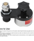 Solid Magnetic Welding Ground Clamp With Swappable On Off Switch Adjustable Holder Plus Silicone Insulation Shield Against Heat showing switch and connection.