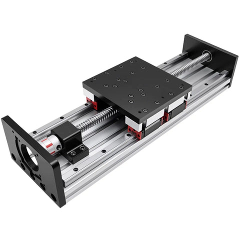 Beefy Heavy Duty Linear Stage With 550 Lb Load Capacity, 2005 Ball Screw, Double Guide Rails, CNC XYZ Axis, 150x170mm Sliding Table