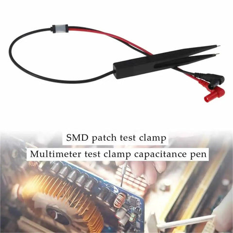 All In One SMD SMT Test Clip Leads For Digital Multimeters Probe Tweezers With Gold Plated Connectors close-up image