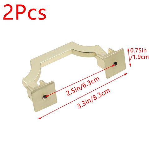 Gold Cabinet Pulls 2 Pack, 2.5 Inch Hole Center Solid Zinc Alloy Drawer Handles, Anti Tarnish and Rust Proof with dimensions