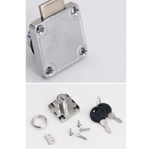 Heavy Duty Cold Rolled Steel Cam Drawer Lock For Cabinets Locks Drawers And Closets Rust Resistant Cylinder Latch 16x21mm with keys and screws.