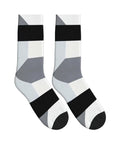 Top Shelf Black And White Piano Plate Grid Athletic Socks Engineered For The Daily Grind With Fast Dry Polyester And Secure Mid Tube Fit For Serious Training Days, featuring a geometric black and white color scheme.