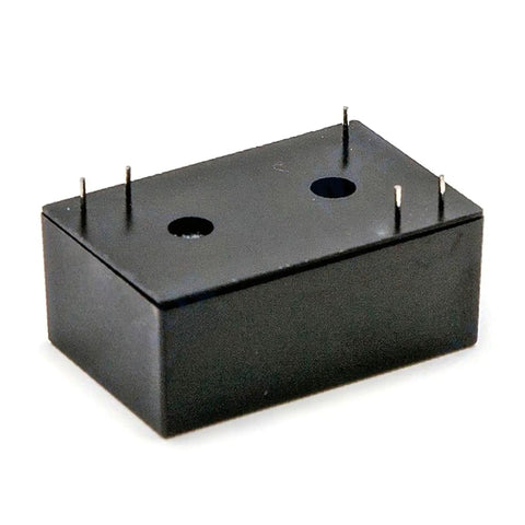 Compact 3W AC-DC Switching Power Supply Module With 5V At 0.6A Output Using Wide 85-305VAC Input, black casing.