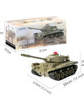 RC Battle Tank Toy For Kids And Boys 2.4Ghz Radio Control Military Truck With 270 Degree Rotating Turret in green color, shown with packaging