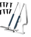 2 Pack Deck Box Hinge Replacement Set With Screws For Outdoor Storage Boxes, Weatherproof Galvanized Steel Hinges