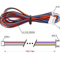 NEMA 14 pancake stepper motor wiring harness, 1 m, 4-wire, multicolor UL1332 28AWG with ZHR-4/XHP-4 connectors