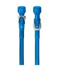 Crux Reservoir On Off Valve With Flow Control Lever for Hydration Bladders Only Compatible With Crux Reservoirs Grey Blue, two-angle view