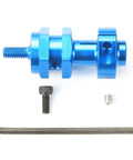 F104 Pro Grade Aluminum Rim Caps Blue Set With High Clamp Rim Holder For RC Car Chassis Tuning Part 300054240 shown with tools