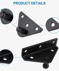 Detailed view of 4 Pack 10mm Ball Stud Mounting Brackets For Gas Struts And Lift Supports Beefy Steel Galvanized Mounting Brackets.