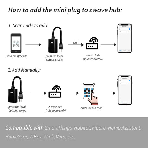 Instructions for adding Z Wave 800 Series Outdoor Smart Plug With On Off Switch IP65 Weatherproof Rugged Repeater to hub