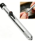 Handle Handpiece Rotary Flex Shaft Tool Kit With Switch For Jewelry Making, 16.8cm Long, shown with chuck key detail