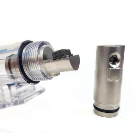 Close-up of Inline Waterproof ANL Fuse Holder For 0 2 And 4 Gauge Wires High Current Fuse Block showing connection parts