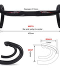 Lightweight 7075 Aluminum Road Bike Handlebars Thirty One Point Eight Millimeter Clamp 420 Millimeter Drop Bars With Horns Bent