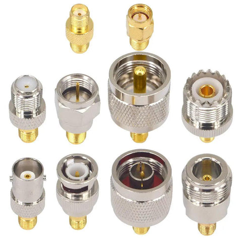 Must Have 20 Piece SMA Adapter Kit For Quick SMA To UHF SO239 N Type BNC F Type Gold Plated Coax Connectors Gear For Ham Radio SDR FPV