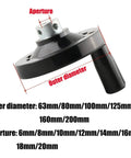 Heavy Duty Black Round Hand Wheel With Detachable Rotary Handle For Milling Machine Adjustable Ø63 To 200Mm Bakelite Grip And Smooth Operation, black industrial wheel