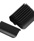 Stack of 12 Matte Black Hidden Edge Pull Cabinet Drawer Handles 80mm Aluminum Alloy for Kitchen and Wardrobe