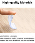 Person bending clear 8 Pcs Clear Furniture Shims With Non Slip Threaded Level Wedges For Wobble Free Tables And Desks, 50mm x 30mm
