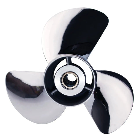Stainless Steel Boat Propeller 13.25 Diameter 17 Pitch 15 Spline Tooth Right Hand Rotation 3 Blade OEM Style Fit For 50 To 130 HP Outboard Engines Durable Marine Prop For Smooth Acceleration And Top End Performance