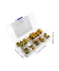 Heavy Duty Carbon Steel Thread Insert Kit 50 Pcs, helical inserts in clear 12.5 x 6.2 x 2.2 cm storage box