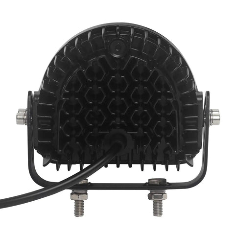 Rear view of Two Pack Forklift Safety Light Arc LED Warning Light for Warehouse Pedestrian Alert, showcasing mounting bracket