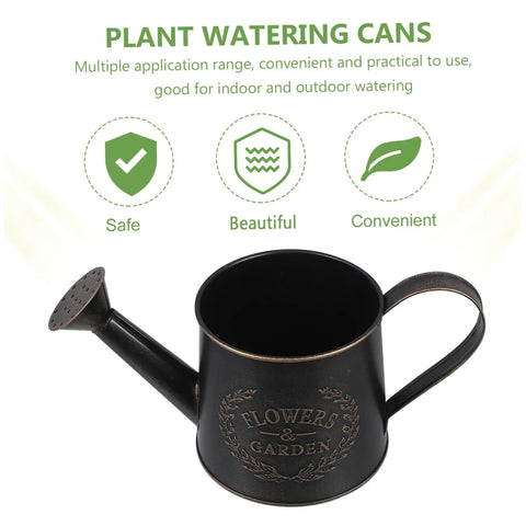 Heavy Duty Metal Watering Can With Big Capacity Galvanized Black Sprayer For Outdoor Garden Care Boss Grade Tool For Flowers And Lawn Easy Refill Spout Ergonomic Handle Indoor And Outdoor Plant Watering, black metal can with long spout