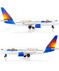 Allegiant 1/400 Diecast Airplane Model For Collectors, Ultra Detailed Plastic And Metal Display Replica, side views