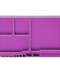 Purple magnetic aluminum screw tray for RC repairs and maintenance holds screws nuts and washers the go to organizer for vehicles