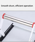 Kickass Foldable Cutting Machine Stand With Balanced Lift System No Sweat Material Handling Portable Steel Workbench Rig For Tight Job Sites Quick Setup Pro Gear featuring a smooth metal drum for efficient operation.