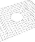 Stainless Steel Wire Sink Grid For RC2418 Kitchen Sink With Plastic Feet To Protect Bottom Vinyl Coated In White Or Biscuit Undermount