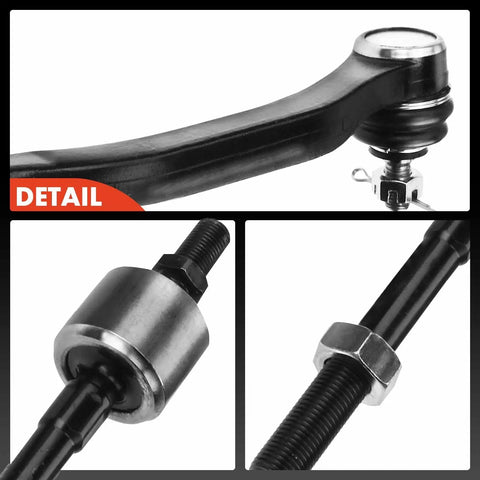 Set Of Four Front Inner And Outer Tie Rod End Kit Replacement For Acura CL Honda Accord Odyssey Isuzu Oasis Fixes Loose Steering And Uneven Tire Wear For Safer Driving, close-up
