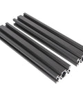 Black Aluminum Linear Rail Profile Kit, 2 Pcs, Extrusion Guide Rail for Precision 3D Printers and CNC Machines, Adjustable Motion
