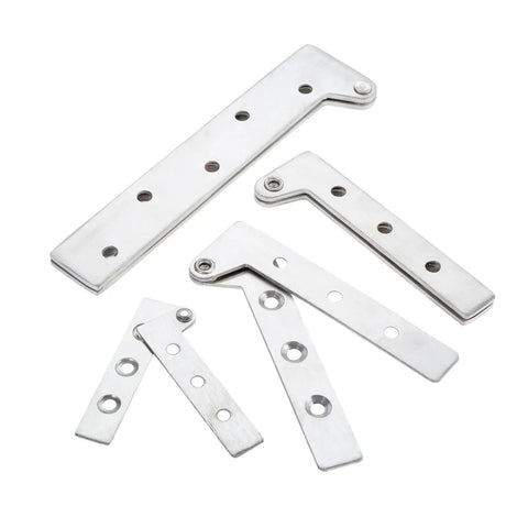 Two Pack Ball Bearing Door Hinges For Inset Doors, Stainless Steel Pivot Knife Hinges, 360 Degree Rotating Offset Hinges With Built In Dampers, Smooth Quiet Close, Durable Cold Rolled Steel, L64mm Length 1.5mm Thick, set of four hinges