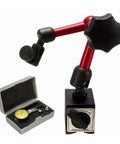 Dial Indicator Bore Gauge Kit With Magnetic Base Stand And Handle Micrometer Tool Hour Type Indicator And Comparator Watch For Pro Grade Precision Measurements And Quick Easy Tool Setup, red metal arm