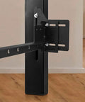 Universal Footboard Extension Brackets For Bed Frames Knockout Fix Hardware Kit Bolt On Design Fits Twin Queen King Sizes, close-up of installed bracket.