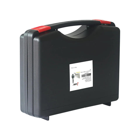 Black carrying case for R8 Boring Head Kit With 2 Inch Head And Half Inch Shank Boring Bars 6 Piece Set With Inserts Included