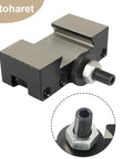 BXA Wedge Style Mini Lathe Tool Post Rack For Machines Up To 15 Inch Swing Heavy Hitter quick change mount with rugged steel.