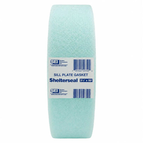 Aqua Foam Sill Plate Gasket And Concrete Foundation Block Seal For Wood Framing Rock Tight Moisture Guard, 3.5" x 50' roll.