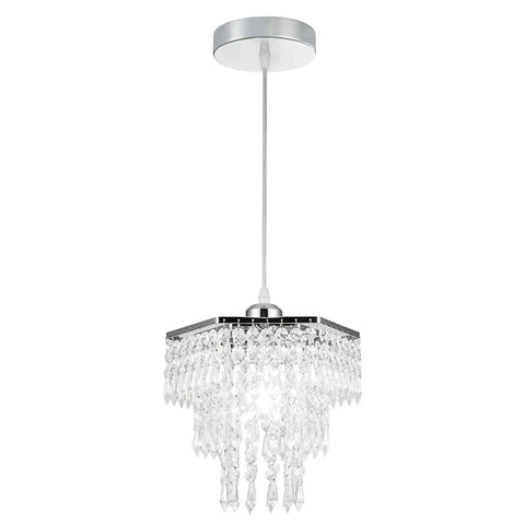 Modern 3 Tier Crystal Chandelier Mini Chandelier Flush Mount Ceiling Light Fixture Hexagon Hanging Pendant Lights For Dining Room Kitchen Hallway Bathroom Chrome Finish E26 Compatible Shines Bright.